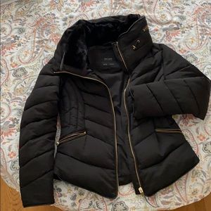Short black Zara coat